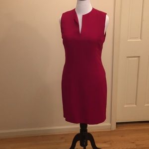 Italian designer Luca Luca red sleeveless dress